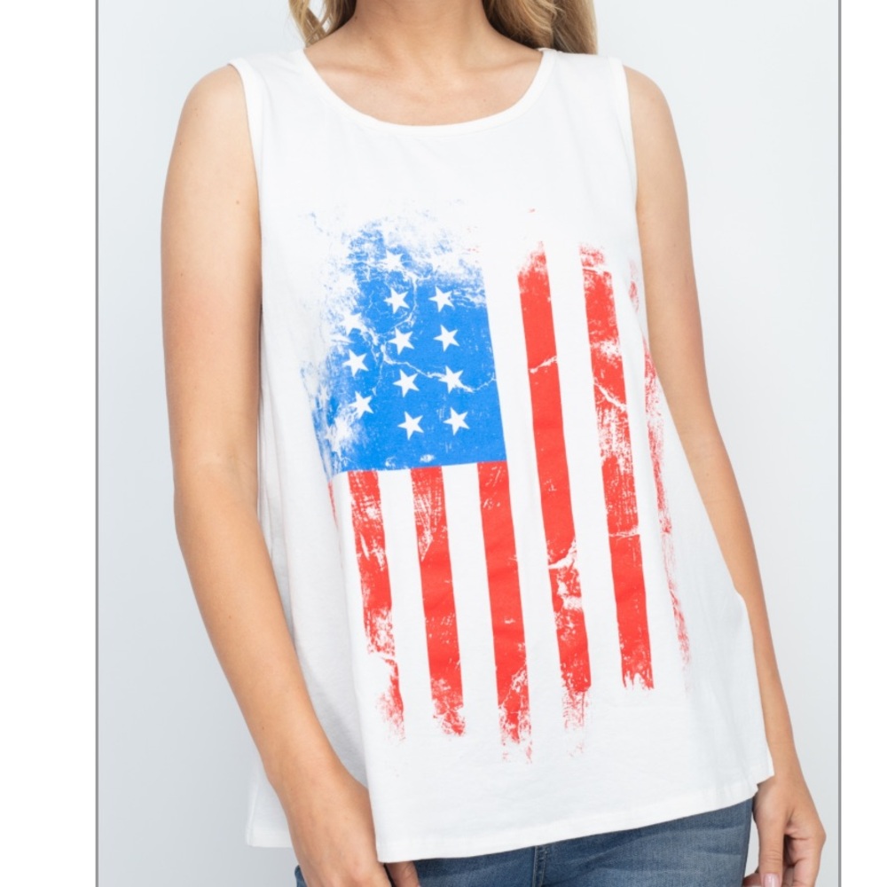 American Flag Print Tank - Picture 8 of 8